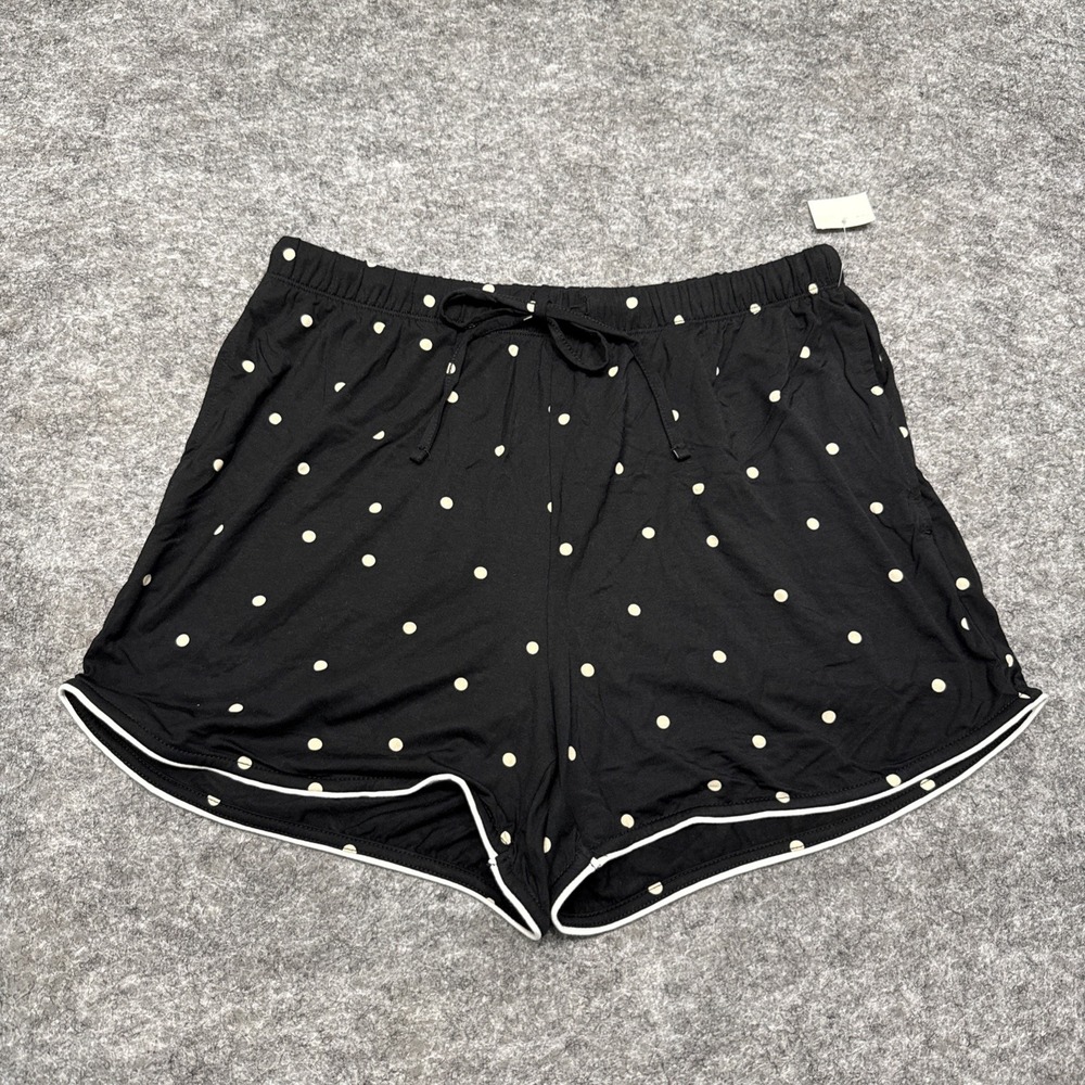 NEW State of Day polka dot pajama shorts women's small classic whimsical stretch